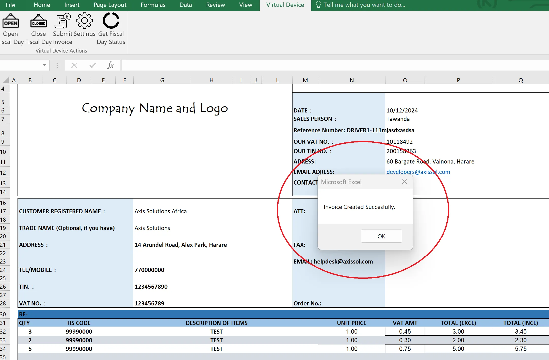 Excel Fiscal Operations