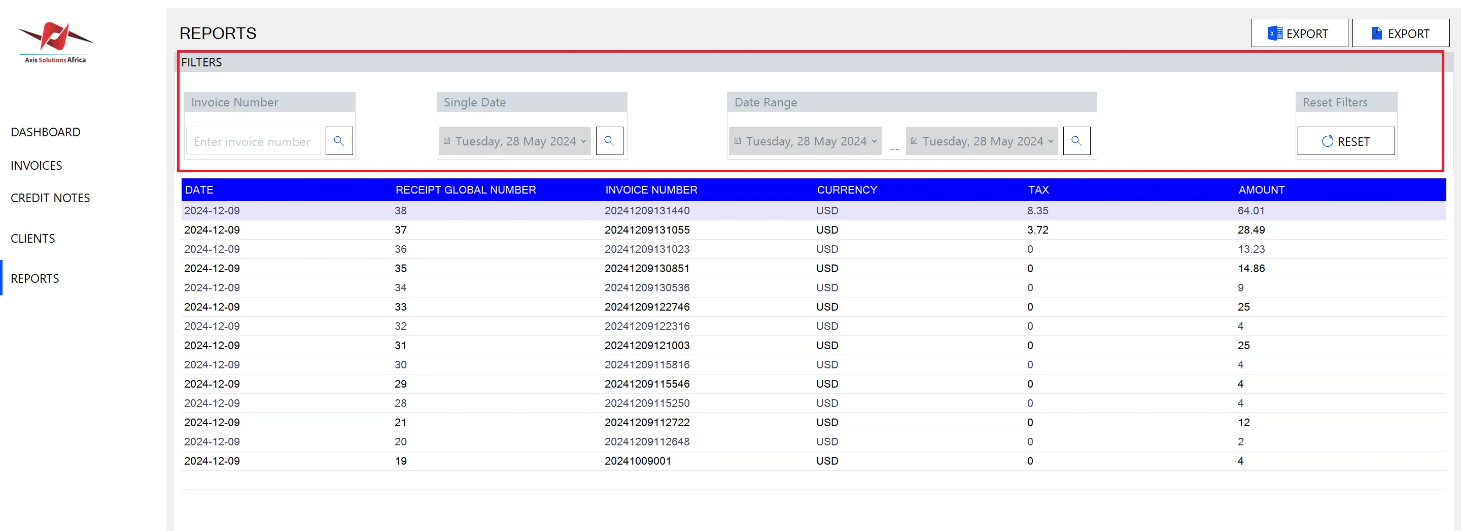 Reports Example