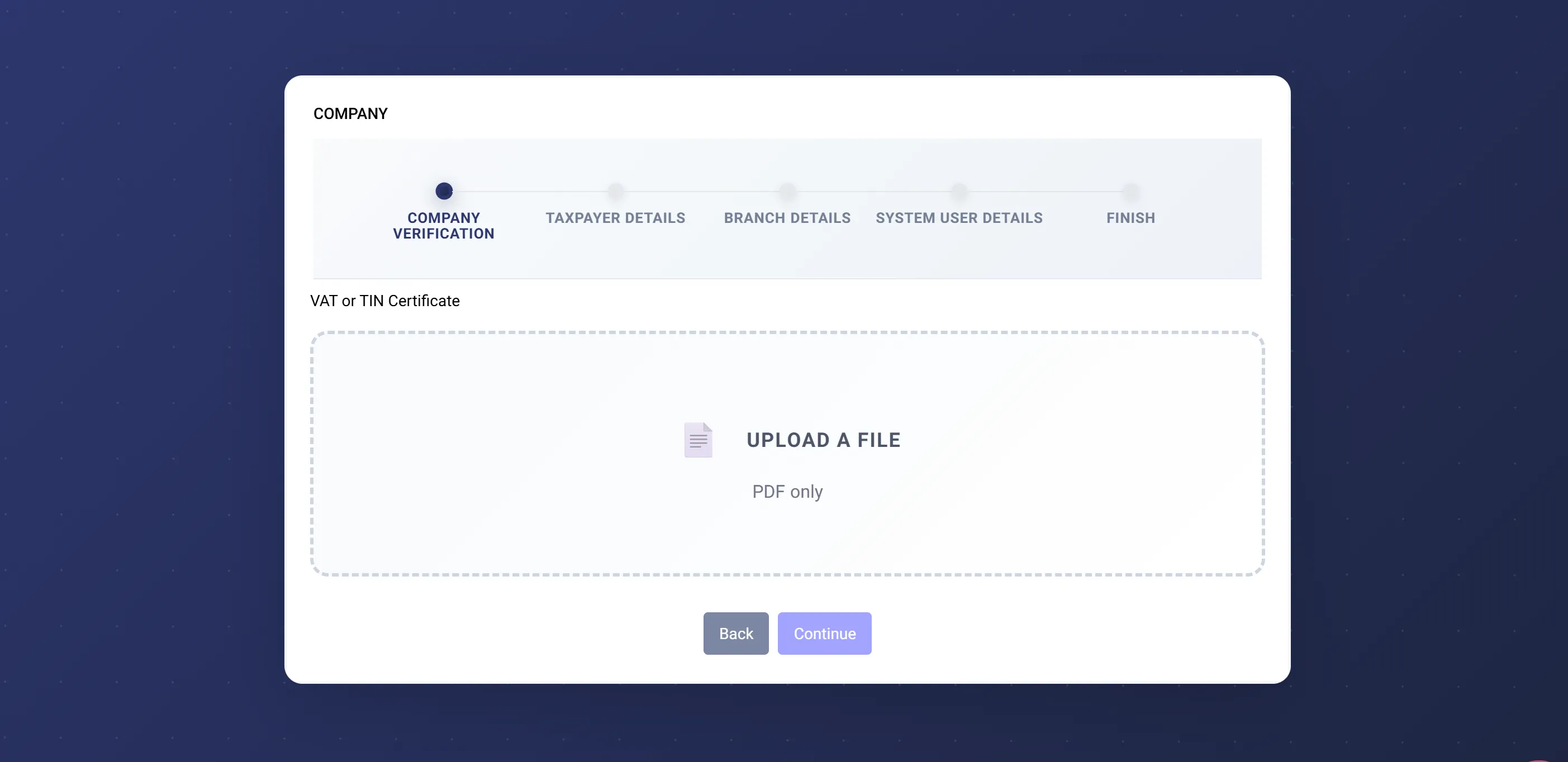 Figure VAT Cert Upload
